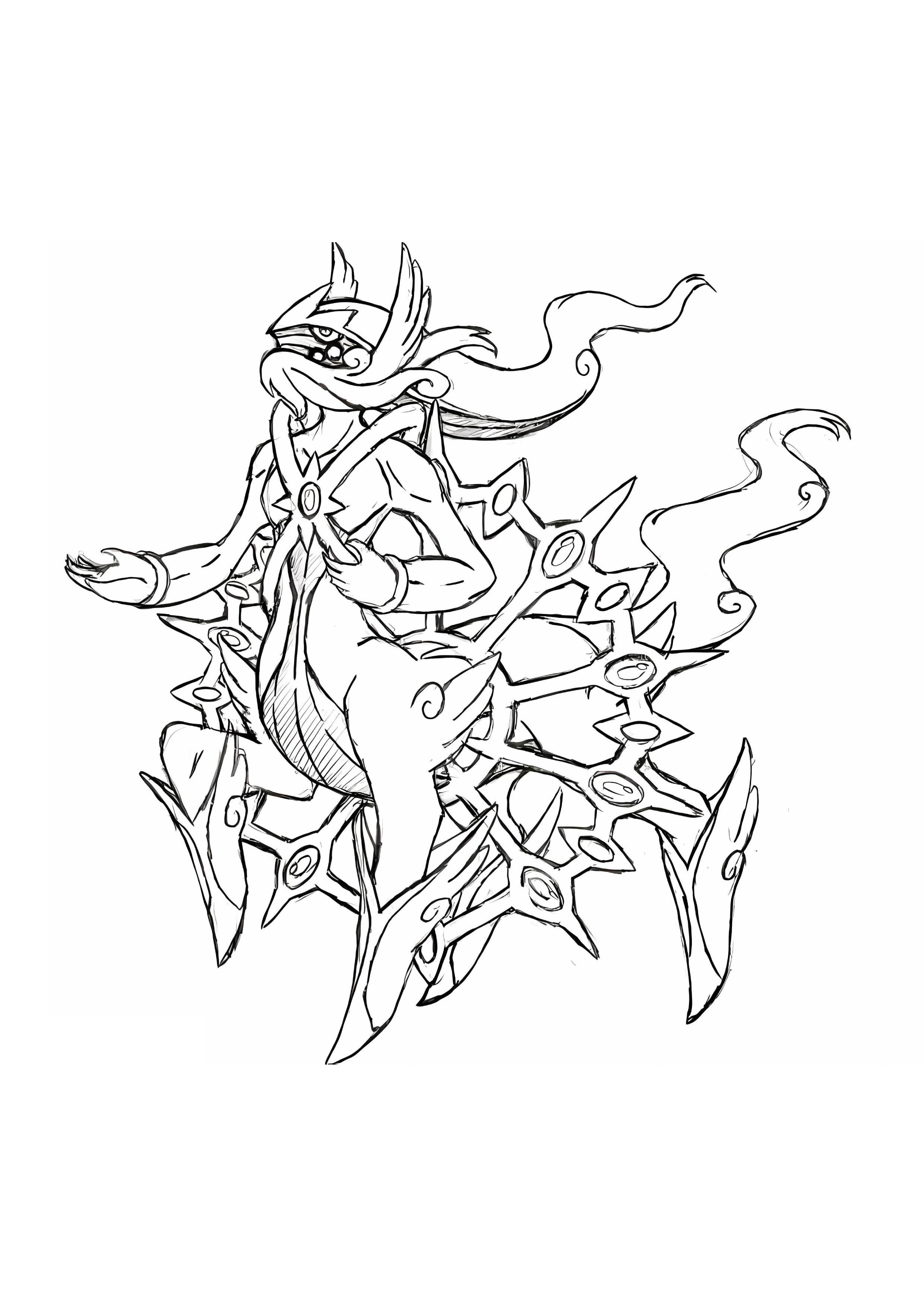 Página para colorear Arceus (A4) para imprimir