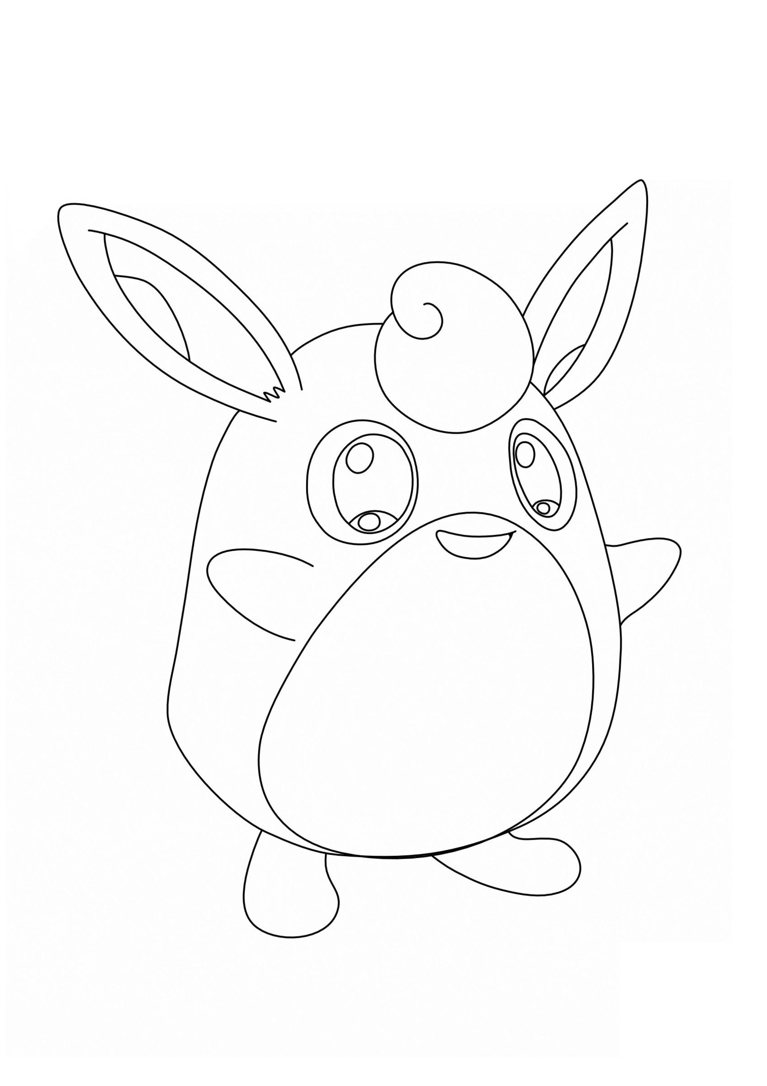 Wigglytuff coloring page (A4) to print