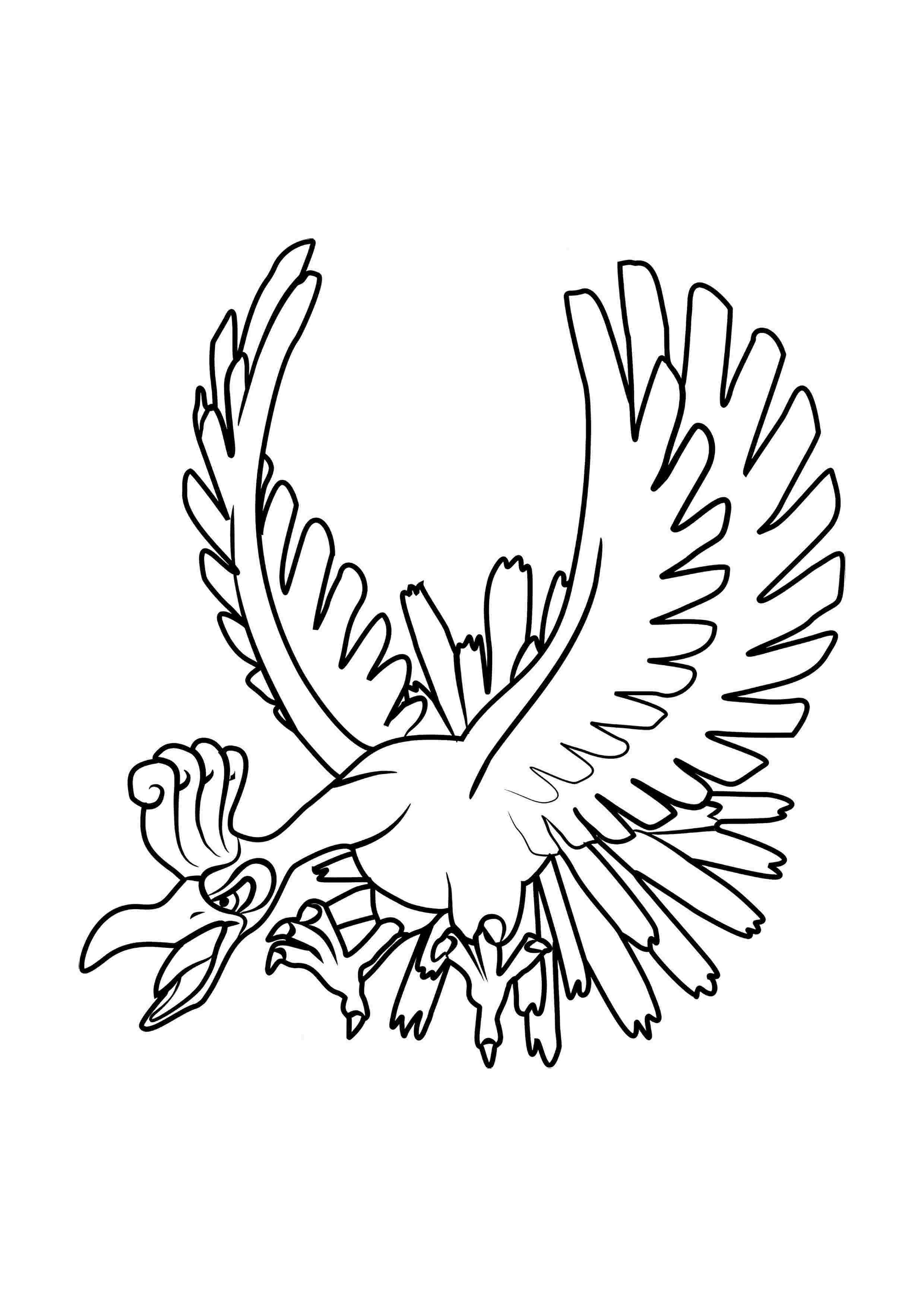 Página para colorear Ho-Oh (A4) para imprimir
